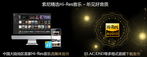 索尼精选Hi-Res音乐logo及服务