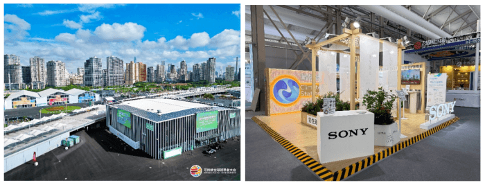 索尼中国可持续发展部总监赵威为学生们捐赠物资