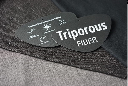 Triporous FIBER织物，及其商品标签