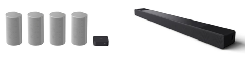 搭载360SSM技术的索尼旗舰家庭影音系统HT-A9（左）、索尼高端旗舰回音壁HT-A7000（右）