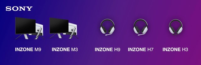 索尼INZONE电竞显示器、电竞耳机产品