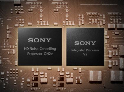 索尼降噪豆5搭载进一步升级的双芯片：集成处理器V2、HD降噪处理器QN2e示意图