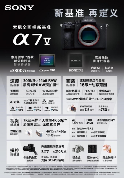 全画幅微单新基准 Alpha 7 V