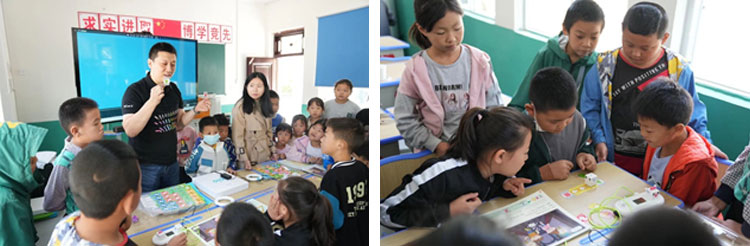 索尼中国可持续发展部张欣先生带着孩子们体验toio™