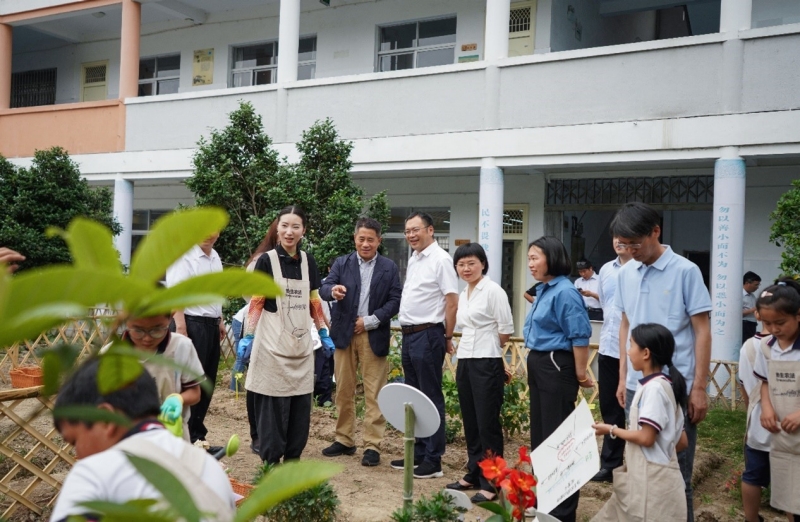 索尼中国与当地师生共同建立协生农法实践园